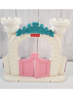 RARE 1995 VTG  FISHER PRICE ONCE UPON A DREAM CASTLE STABLE HORSE BARN STRUCTURE
